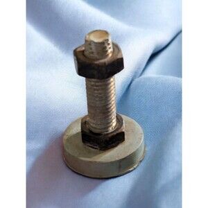 Universal Leveler Screw   3/8"X2" Long 1 1/2" Base Rubber Foot (2)Lock Nut